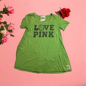 Pink Victoria’s Secret‎ green organic vintage shirt cs